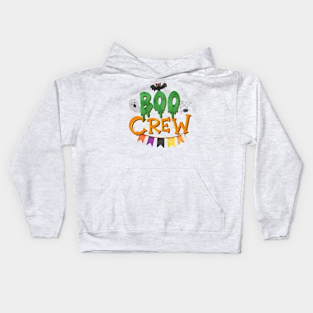 Boo crew cute Halloween Kids Hoodie by PrintAmor